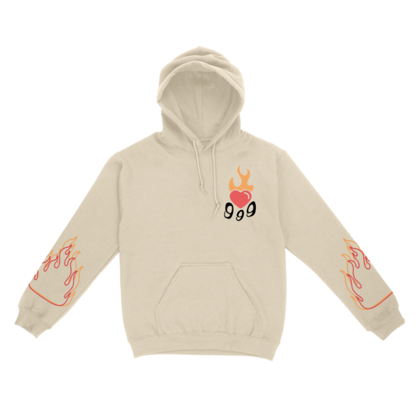 Skull Puff Print Hoodie (TAN)