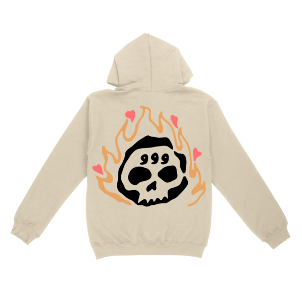 Skull Puff Print Hoodie (TAN)